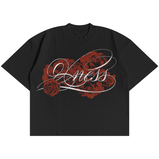 ROSE ETCHED Black Tee