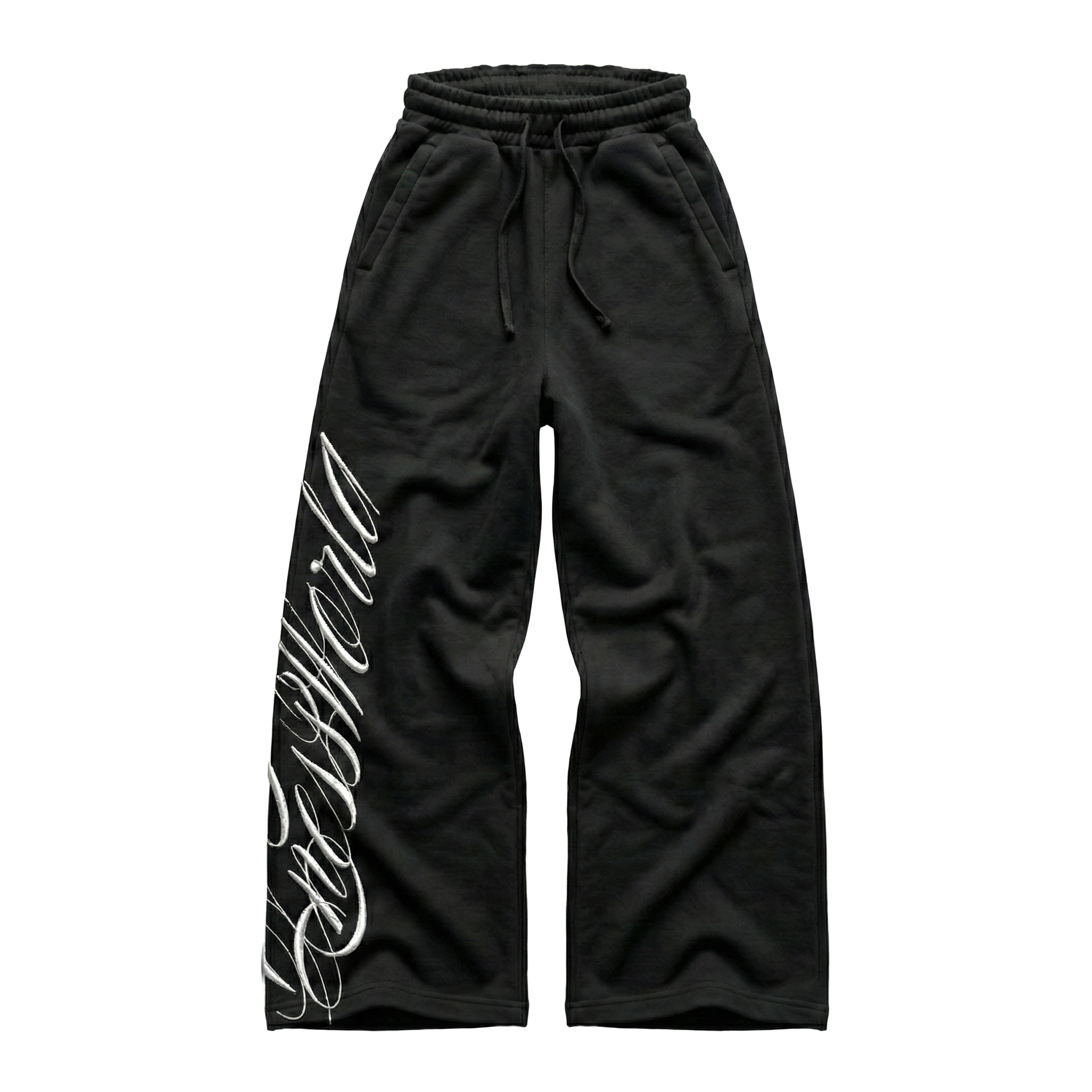 Signature embroidered Sweatpants - Black