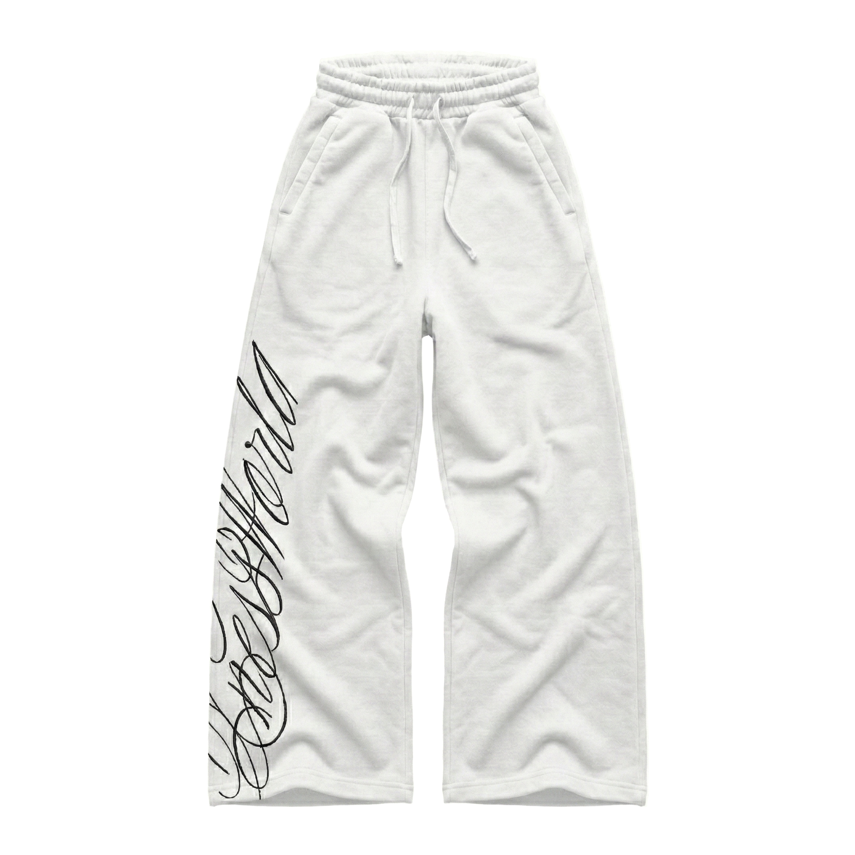 Signature embroidered Sweatpants - white